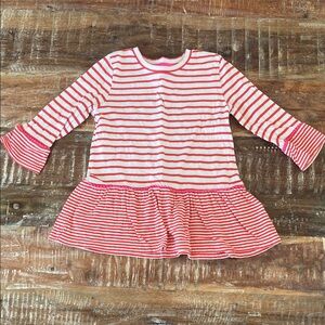 Girls Mini Boden Striped Long Sleeve Tunic Top